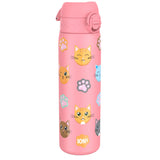 ION8 Leak Proof Slim Water Bottle, Stainless Steel, Cats, 600ml (20oz)