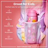 ION8 Leak Proof Slim Water Bottle, Stainless Steel, Cats, 600ml (20oz)