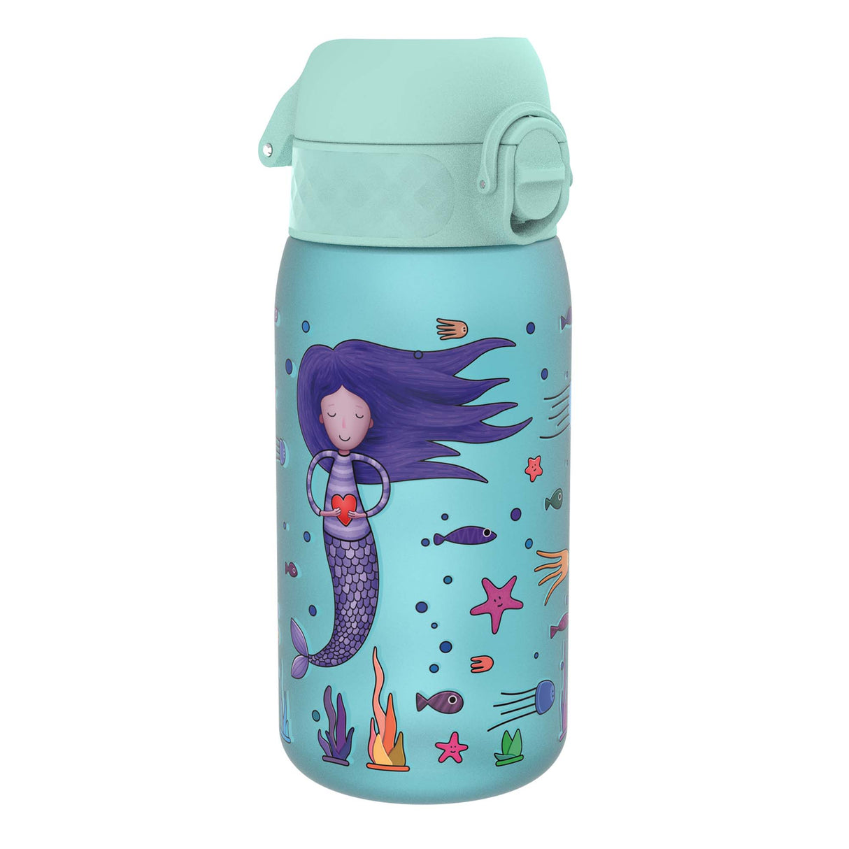 ION8 Leak Proof Kids Water Bottle, Recyclon, Mermaid, 350ml (12oz)