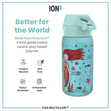 ION8 Leak Proof Kids Water Bottle, Recyclon, Mermaid, 350ml (12oz)