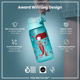 ION8 Leak Proof Kids Water Bottle, Recyclon, Mermaid, 350ml (12oz)