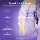 ION8 Leak Proof Slim Thermal Steel Water Bottle, Insulated, Butterfly, 500ml (17oz)