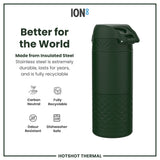 ION8 HotShot Leak Proof Insulated Cup, Travel Mug, Dark Green, 360ml (12oz)