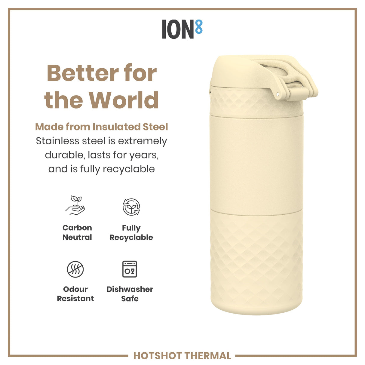 ION8 HotShot Leak Proof Insulated Cup, Travel Mug, Tuberose, 360ml (12oz)