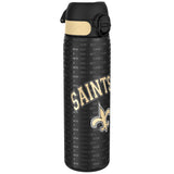 ION8 Leak Proof NFL Water Bottle, Stainless Steel, New Orleans Saints, 600ml (20oz)
