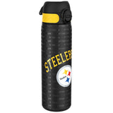 ION8 Leak Proof NFL Water Bottle, Stainless Steel, Pittsburgh Steelers, 600ml (20oz)
