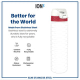 ION8 Leak Proof NFL Water Bottle, Stainless Steel, Arizona Cardinals, 600ml (20oz)