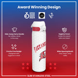 ION8 Leak Proof NFL Water Bottle, Stainless Steel, Arizona Cardinals, 600ml (20oz)