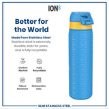 ION8 Leak Proof NFL Water Bottle, Stainless Steel, Los Angeles Chargers, 600ml (20oz)
