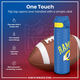ION8 Leak Proof NFL Water Bottle, Stainless Steel, Los Angeles Rams, 600ml (20oz)