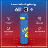 ION8 Leak Proof NFL Water Bottle, Stainless Steel, Los Angeles Rams, 600ml (20oz)