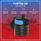 ION8 Leak Proof NFL Water Bottle, Stainless Steel, Carolina Panthers, 600ml (20oz)