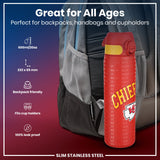 ION8 Leak Proof NFL Water Bottle, Stainless Steel, Kansas City Chiefs, 600ml (20oz)