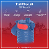 ION8 Leak Proof NFL Water Bottle, Stainless Steel, Buffalo Bills, 600ml (20oz)