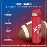 ION8 Leak Proof NFL Water Bottle, Stainless Steel, Atlanta Falcons, 600ml (20oz)