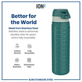 ION8 Leak Proof NFL Water Bottle, Stainless Steel, Philadelphia Eagles, 600ml (20oz)