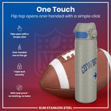 ION8 Leak Proof NFL Water Bottle, Stainless Steel, Dallas Cowboys, 600ml (20oz)
