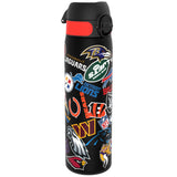 ION8 Leak Proof NFL Water Bottle, Recyclon, Patch Logos, 500ml (18oz)