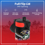 ION8 Leak Proof NFL Water Bottle, Recyclon, Patch Logos, 500ml (18oz)