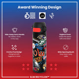 ION8 Leak Proof NFL Water Bottle, Recyclon, Patch Logos, 500ml (18oz)