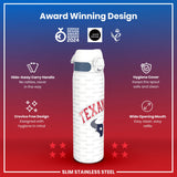 ION8 Leak Proof NFL Water Bottle, Stainless Steel, Houston Texans, 600ml (20oz)