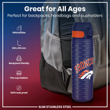 ION8 Leak Proof NFL Water Bottle, Stainless Steel, Denver Broncos, 600ml (20oz)