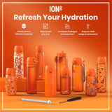 ION8 Leak Proof Slim Water Bottle, Recyclon, Music, 500ml (18oz)