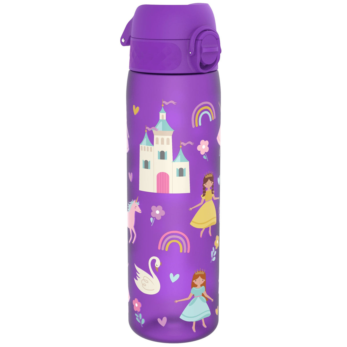 ION8 Leak Proof Slim Water Bottle, Recyclon, Princess, 500ml (18oz)