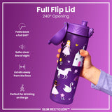 ION8 Leak Proof Slim Water Bottle, Recyclon, Princess, 500ml (18oz)