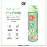 ION8 Leak Proof Slim Water Bottle, Recyclon, Eco, 500ml (18oz)