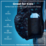 ION8 Leak Proof Kids Water Bottle, Stainless Steel, Sharks, 400ml (13oz)