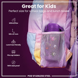 ION8 Leak Proof Kids Water Bottle, Stainless Steel, Aliens, 400ml (13oz)