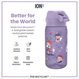 ION8 Leak Proof Kids Water Bottle, Recyclon, Fairies, 350ml (12oz)