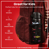 ION8 Leak Proof Slim Water Bottle, Stainless Steel, Spaceships, 600ml (20oz)