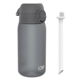 ION8 Leak Proof Small Water Bottle With Straw, Recyclon, Grey, 350ml (12oz)