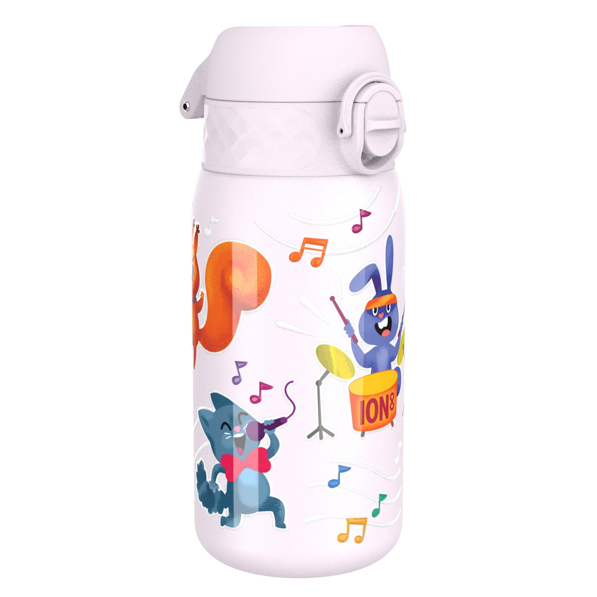 ION8 Leak Proof Kids Water Bottle, Stainless Steel, Animal Band, 400ml (13oz)