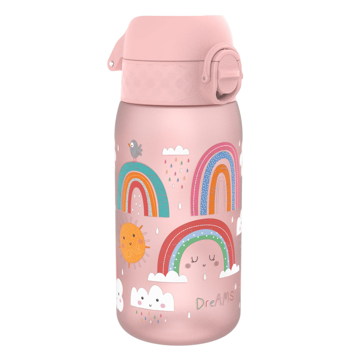 ION8 Leak Proof Kids Water Bottle, Recyclon, Rainbows, 350ml (12oz)