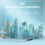 ION8 Leak Proof Thermal Steel Water Bottle, Insulated, Butterfly Catcher, 320ml (11oz)