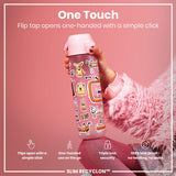 ION8 Leak Proof Slim Water Bottle, Recyclon, Dogs, 500ml (18oz)