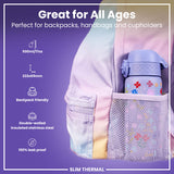 ION8 Leak Proof Slim Thermal Water Bottle, Insulated Steel, Ditsy Floral, 500ml (17oz)