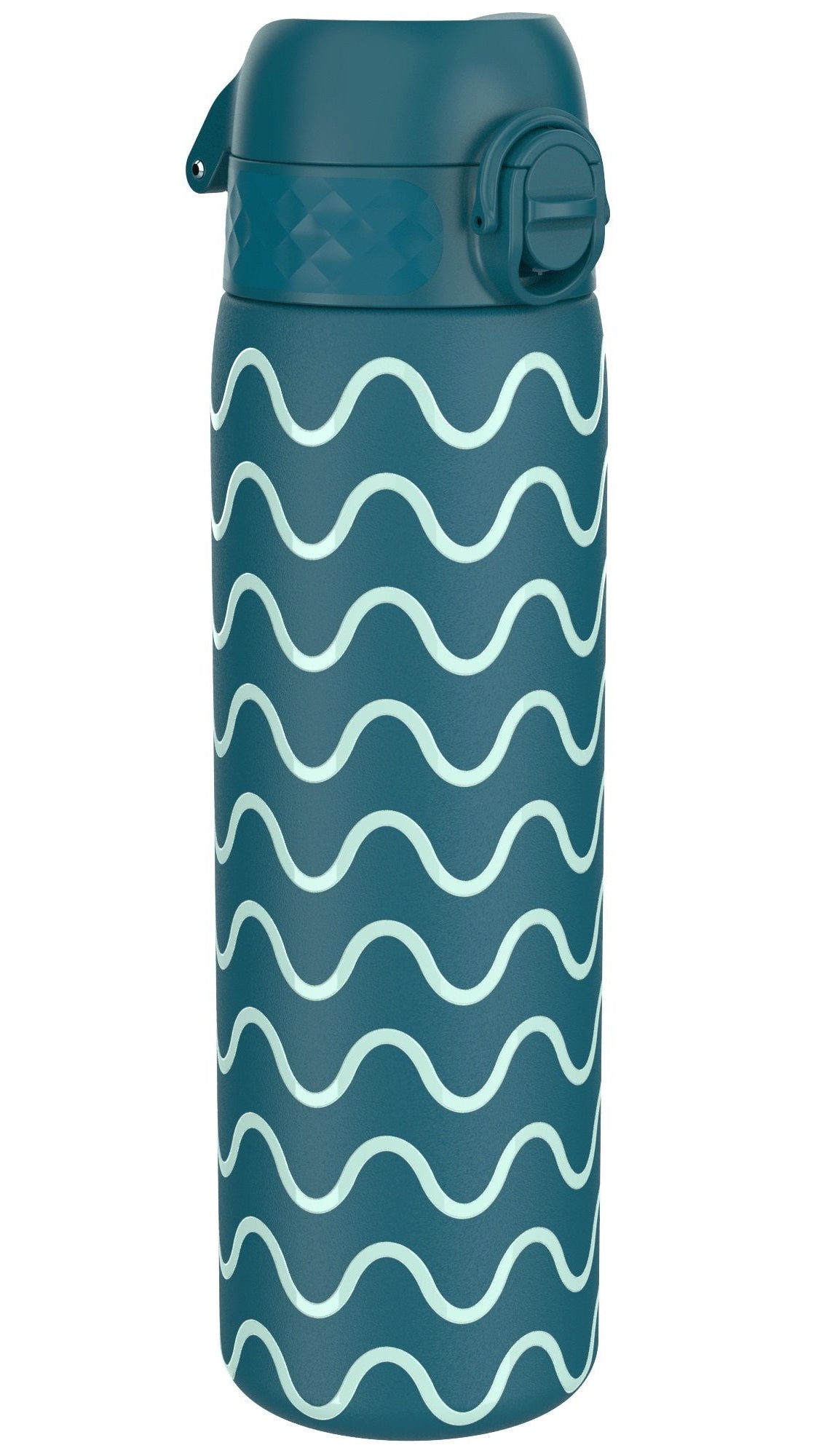 ION8 Leak Proof Slim Thermal Water Bottle, Insulated Steel, Wave, 500ml (17oz)