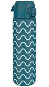 ION8 Leak Proof Slim Thermal Water Bottle, Insulated Steel, Wave, 500ml (17oz)