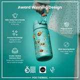 ION8 Leak Proof Thermal Steel Water Bottle, Insulated, Bees, 320ml (11oz)