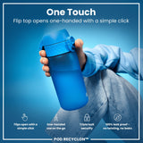 ION8 Leak Proof Small Water Bottle With Straw, Recyclon, Blue, 350ml (12oz)
