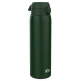 ION8 Leak Proof 1 Litre Thermal Water Bottle, Insulated Steel, Dark Green, 1L