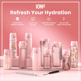 ION8 Leak Proof Slim Water Bottle, Stainless Steel, Fairies, 600ml (20oz)