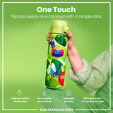 ION8 Leak Proof Slim Water Bottle, Stainless Steel, Bugs Life, 600ml (20oz)
