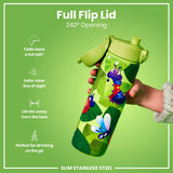 ION8 Leak Proof Slim Water Bottle, Stainless Steel, Bugs Life, 600ml (20oz)