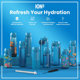 ION8 Leak Proof Kids Water Bottle, Recyclon, Cats, 350ml (12oz)