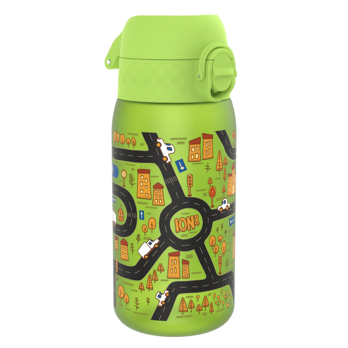 ION8 Leak Proof Kids Water Bottle, Recyclon, Cars, 350ml (12oz)